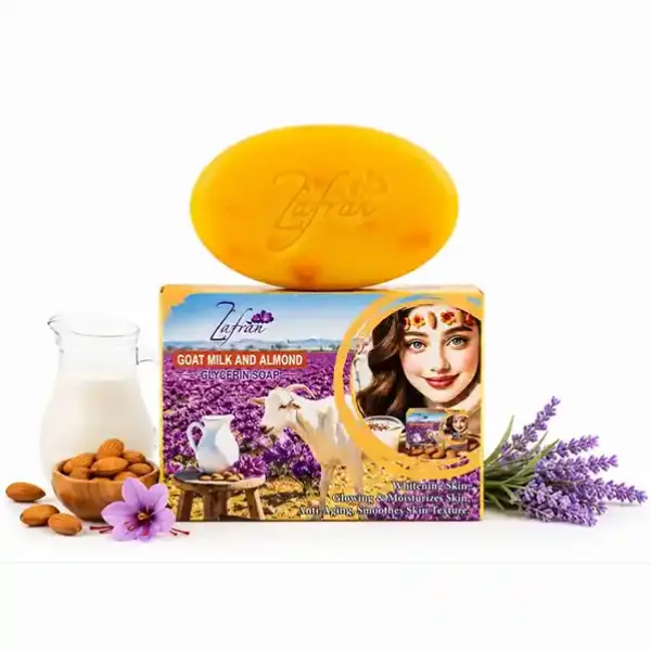 Zafran Goat Milk & Almond Glycerin Soap 100 gm